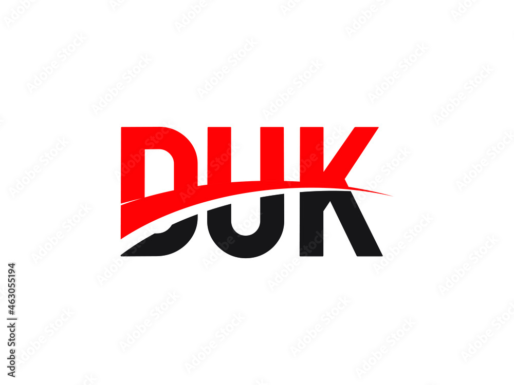 DUK Letter Initial Logo Design Vector Illustration