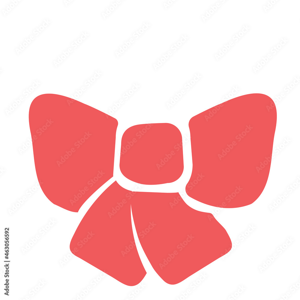 Bow red flat icon. Vector illustration Bow red flat icon. Vector illustration