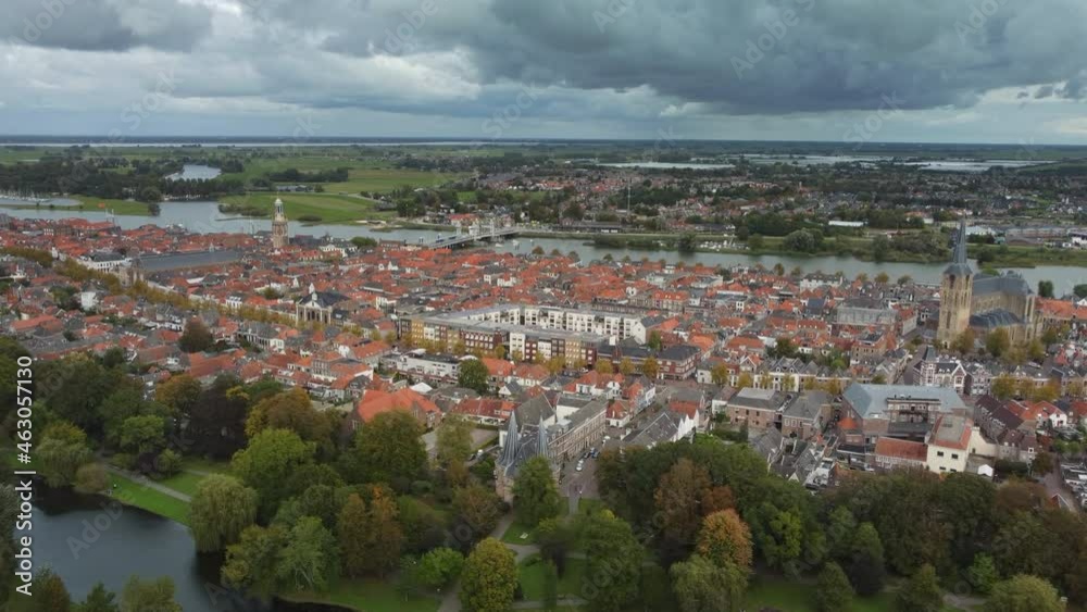 Kampen city aerial view during autumn Kampen city aerial view during autumn
