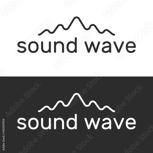 Sound wave vector logotype set. Web element, design decor clip art.