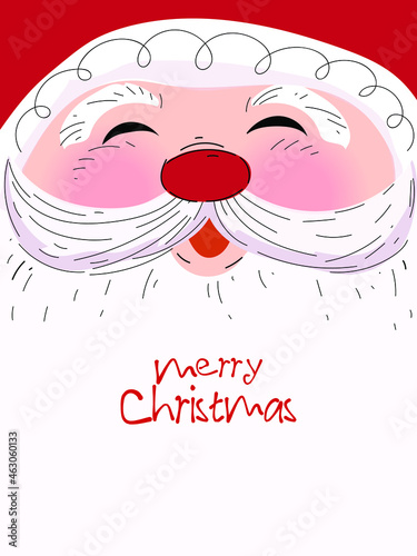 Santa Claus character icon for Christmas day vector illustration.