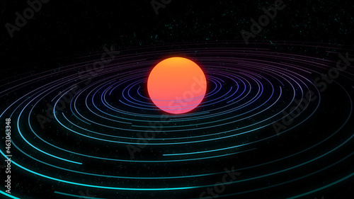 saturn planets in deep space with rings and moons surrounded. isolated with clipping path on white 
