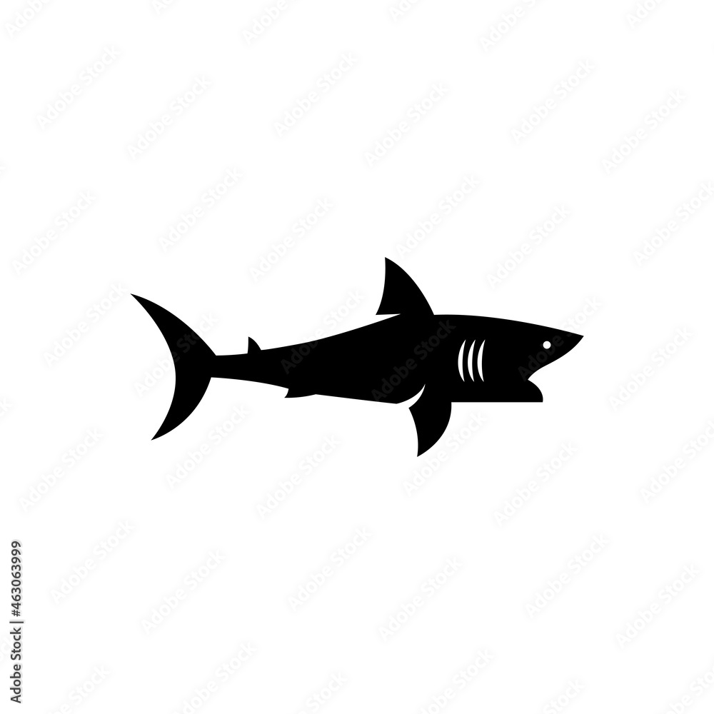 Fototapeta premium Illustration vector graphic template of shark silhouette logo