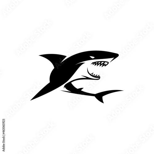 Illustration vector graphic template of shark silhouette logo