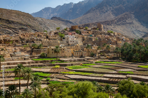 The village of Bilad Sayt is located on the NE slope of the Al Hajar Mountains near the highest peak in the Sultanate of Oman, Jebel Shams.