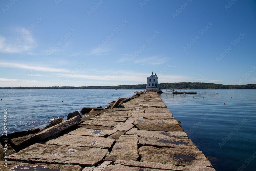 A Classic Lake Lighthouse On A Beautiful Day In the USA