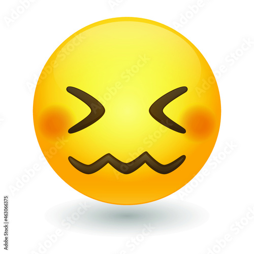 Confounded Emoji Icon Illustration Sign. Quivering Vector Symbol Emoticon Design Vector Clip Art.