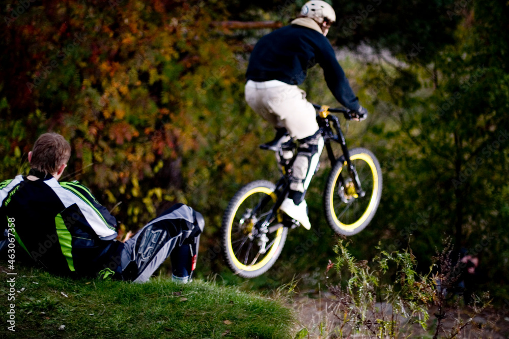 Naklejka premium mountain bike rider