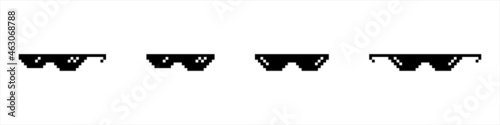 Vector pixel glasses known as thug life symbol
