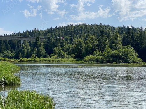 Lake Bajer or Artificial reservoir Bajer on the river Licanka, Fuzine - Gorski kotar, Croatia (Umjetno akumulacijsko jezero Bajer na rijeci Ličanki ili Bajersko jezero, Fužine - Gorski kotar, Hrvatska