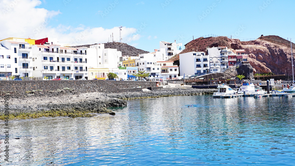 Port and beach of La Restniga, El Hierro, Santa Cruz de Tenerife, Canary Islands, Spain, Europe
