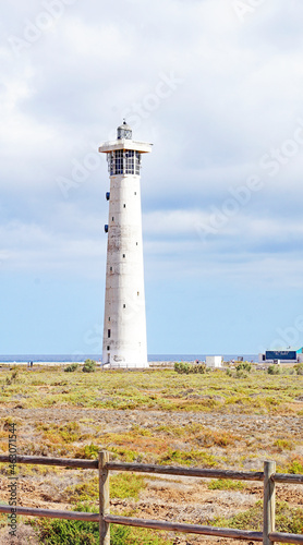 Faro y Playa de Morro Jable en Jandia  Fuerteventura  Las Palmas  Islas Canarias  Espa  a  Europa 