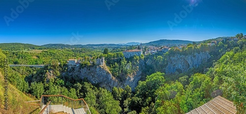 View of the historic town of Pazin in central Istria during the day