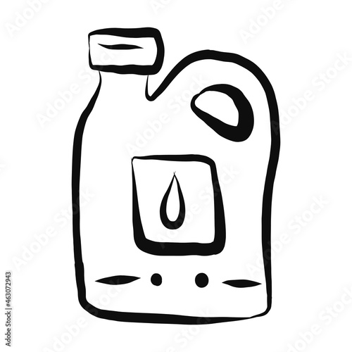 Icon cans of engine oil. Vector illustration.