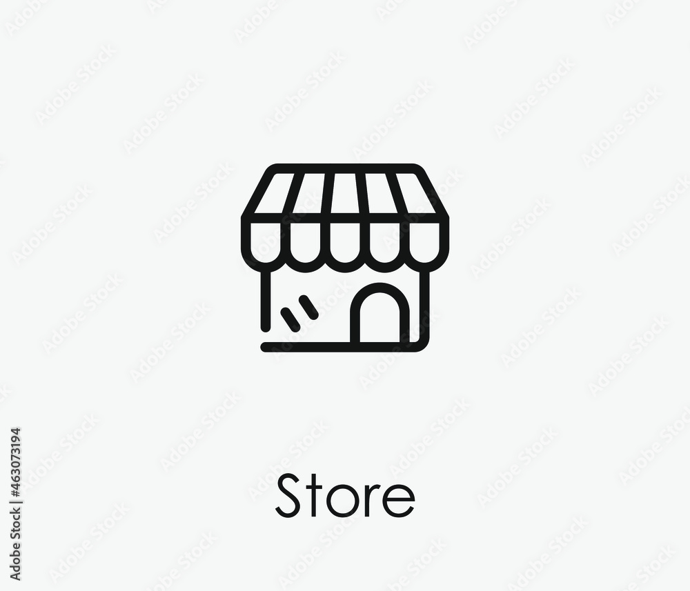 Store vector icon. Editable stroke. Symbol in Line Art Style for Design, Presentation, Website or Apps Elements, Logo. Pixel vector graphics - Vector Store vector icon. Editable stroke. Symbol in Line Art Style for Design, Presentation, Website or Apps Elements, Logo. Pixel vector graphics - Vector