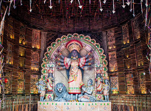 The Supreme shakti, Maa Durga is worshiped in utmost devotion in Hindu religion photo