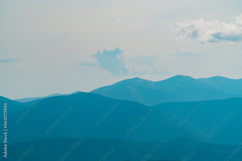 sunny sky in the mountains. mountain landscape. background