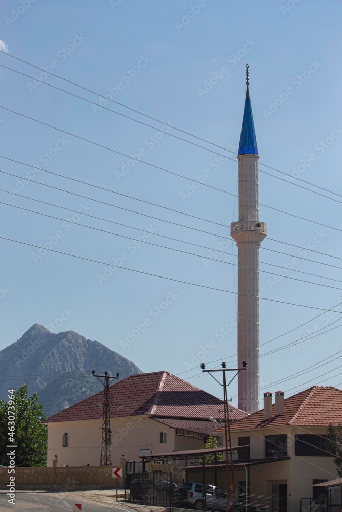 The Mosque and minaret in Antalya area - Turkey.