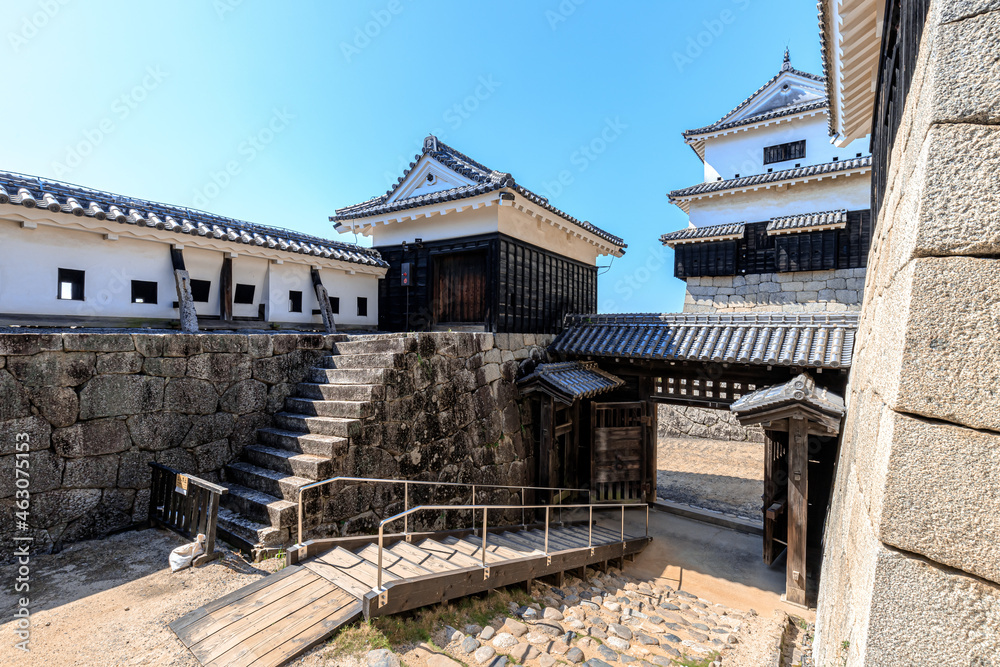 秋の松山城 愛媛県松山市 Matsuyama Castle in autumn Ehime-ken Matsuyama city 秋の松山城 愛媛県松山市 Matsuyama Castle in autumn Ehime-ken Matsuyama city