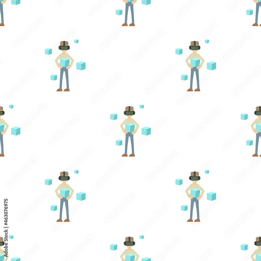 Man in futuristic glasses pattern seamless background texture repeat wallpaper geometric vector Man in futuristic glasses pattern seamless background texture repeat wallpaper geometric vector