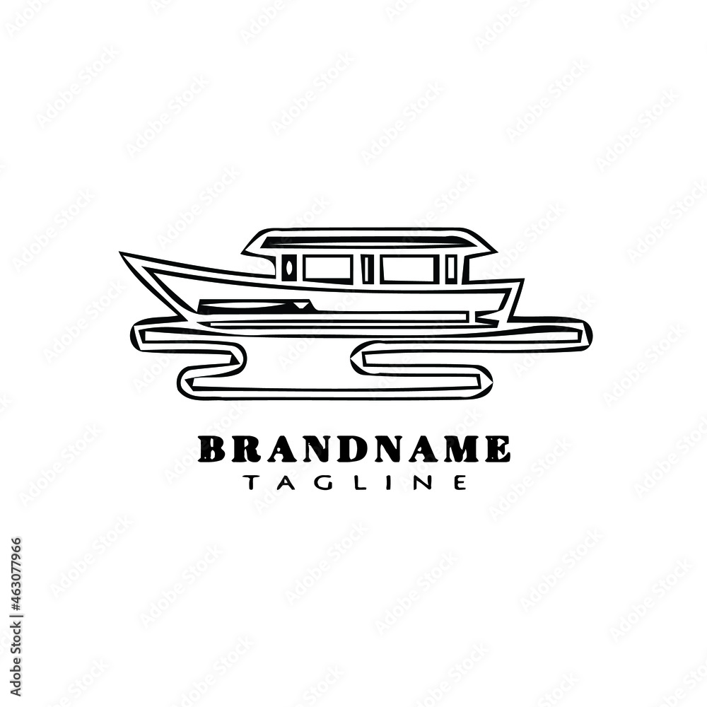 boat logo cartoon icon design template black isolated vector boat logo cartoon icon design template black isolated vector