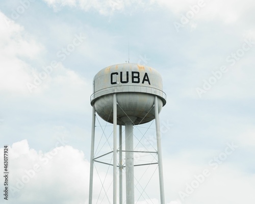 Photography Water tower in Cuba, Missouri, on Route 66