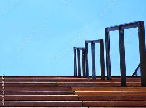 blue sky and stairs