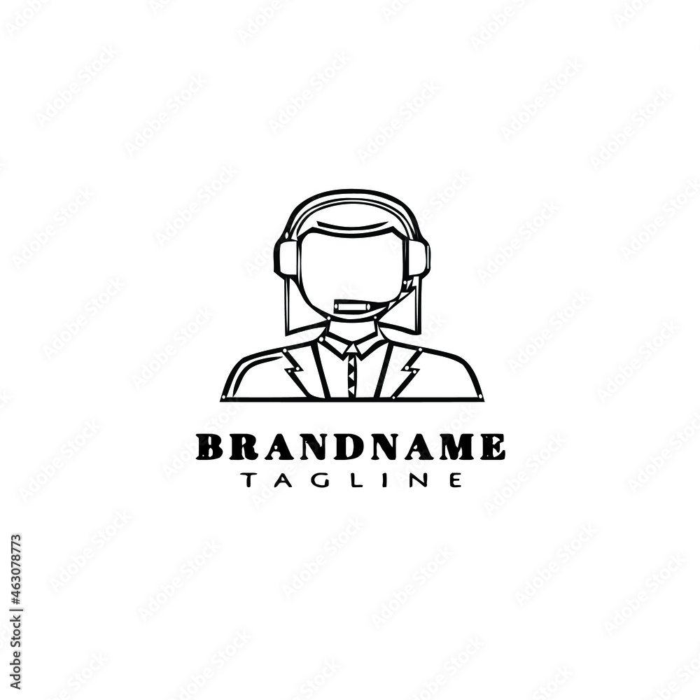 call center logo cartoon design template icon flat isolated vector illustration call center logo cartoon design template icon flat isolated vector illustration