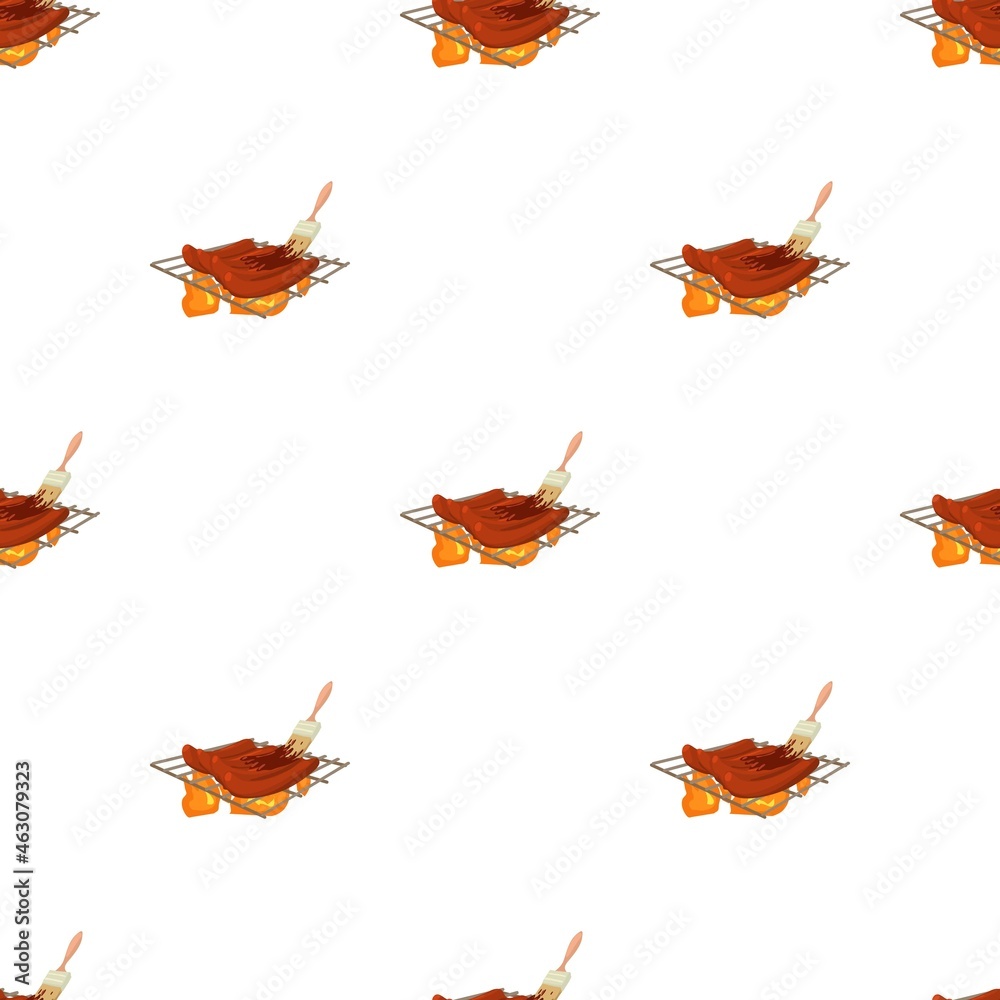 Cooking meat on bbq pattern seamless background texture repeat wallpaper geometric vector Cooking meat on bbq pattern seamless background texture repeat wallpaper geometric vector