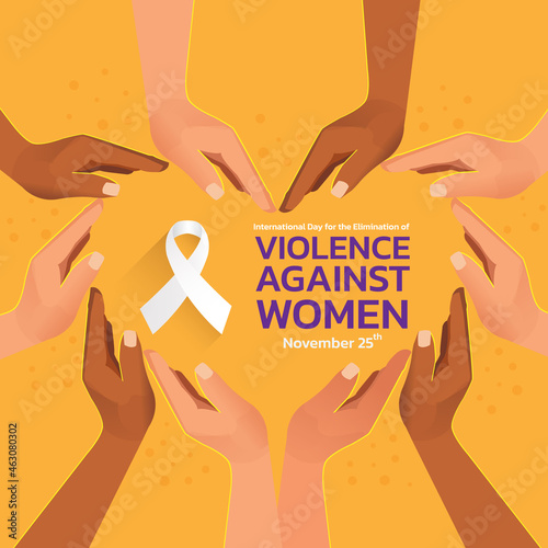 Vector illustration of a Background For International Day for the Elimination of Violence Against Women