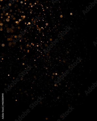 falling snowflakes on black overlay particles
