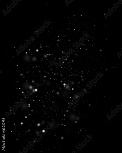 falling snowflakes on black overlay particles