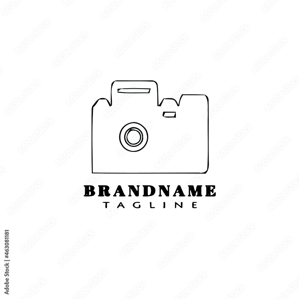 flat camera logo cartoon design template icon black isolated vector illustration flat camera logo cartoon design template icon black isolated vector illustration