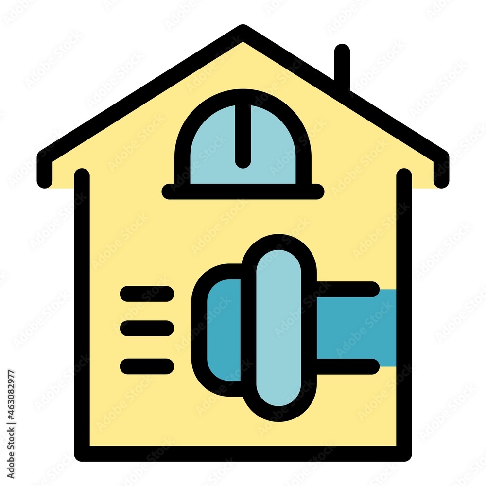 Home sport training icon. Outline home sport training vector icon color flat isolated Home sport training icon. Outline home sport training vector icon color flat isolated
