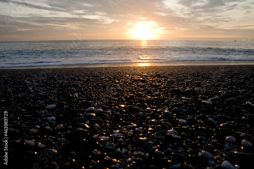 Sunrise at Qixingtan beach in Hualien city, Taiwan