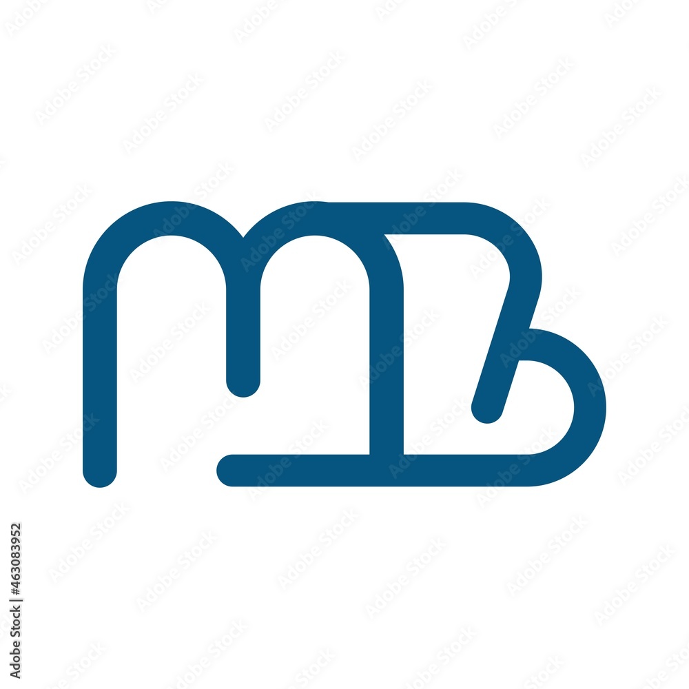 initials vector logo letter MB, modern logo monogram initials vector logo letter MB, modern logo monogram