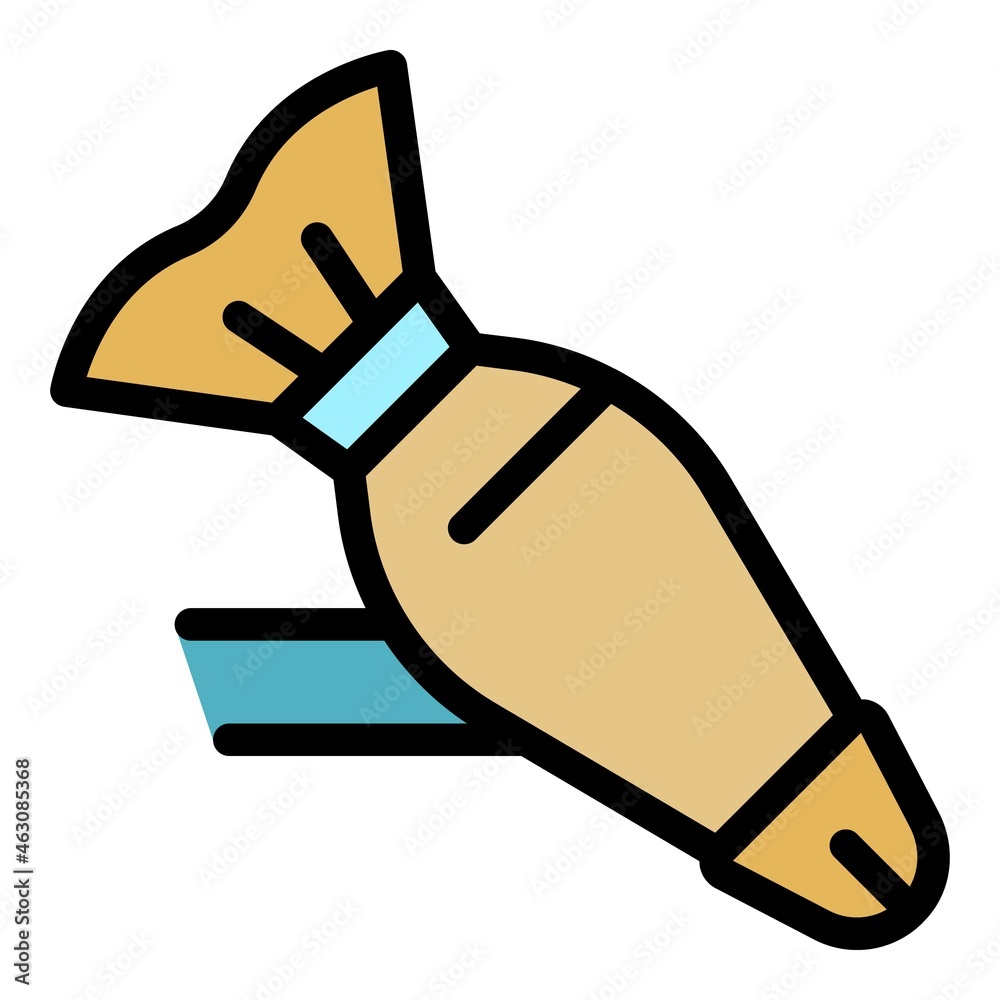 Cream cooking icon. Outline Cream cooking vector icon color flat isolated Cream cooking icon. Outline Cream cooking vector icon color flat isolated