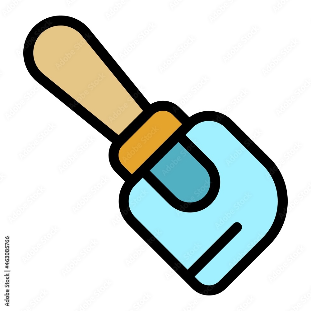 Cookie shovel icon. Outline Cookie shovel vector icon color flat isolated Cookie shovel icon. Outline Cookie shovel vector icon color flat isolated