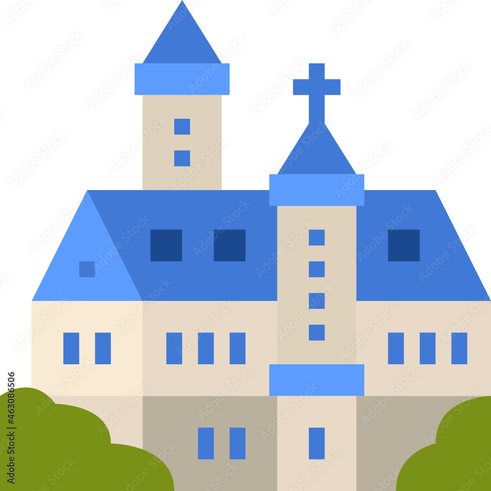 neuschwanstein castle flat icon