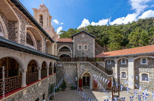 Courtyard of the Kykkos Monastery in Cyprus