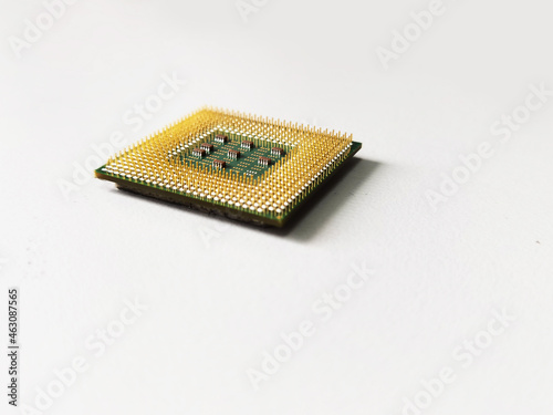 cpu processor chip of computer isolated