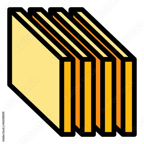 Plywood furniture icon. Outline plywood furniture vector icon color flat isolated