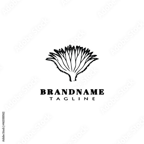 flower logo cartoon icon design template black isolated vector symbol