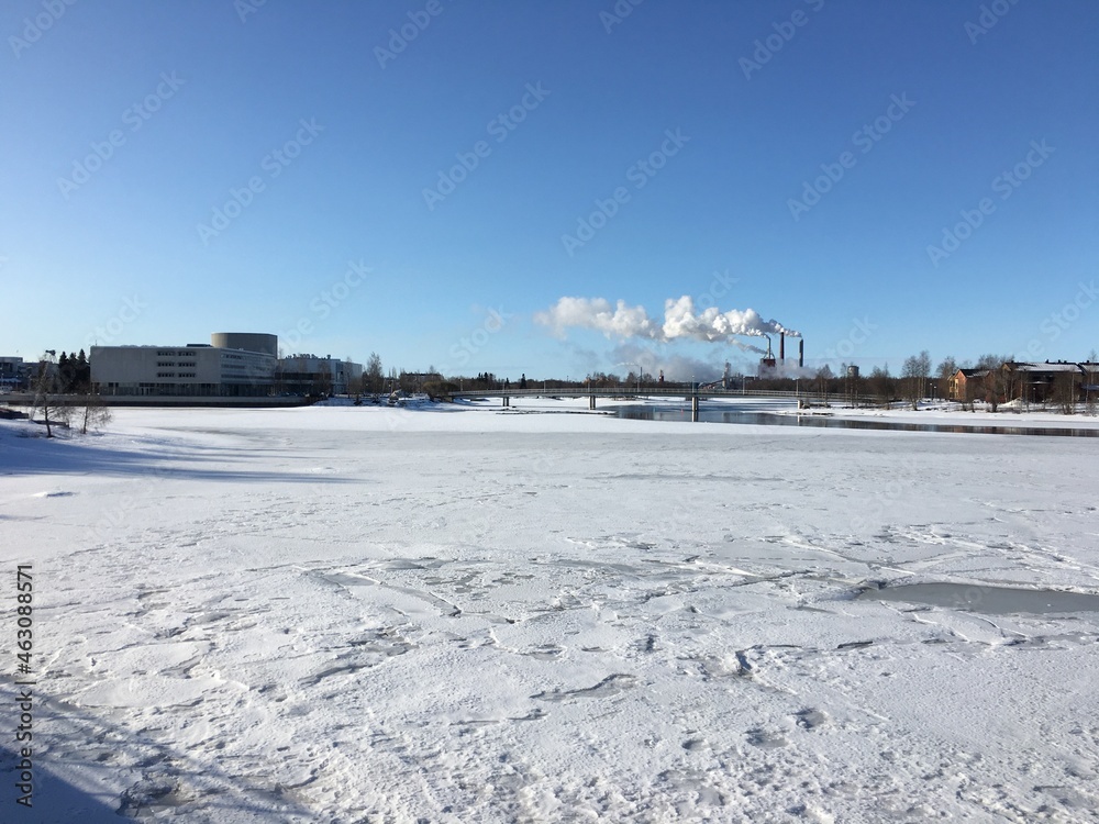 Obraz premium winter in the city