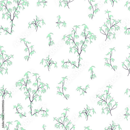  leaves dried branches vector seamless pattern. background for fabrics  prints  packaging and postcards branches with striped leaves vector seamless pattern. A hedge of twigs on a colored background