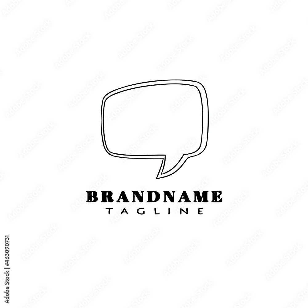 cute speech bubble logo cartoon icon template black vector illustration cute speech bubble logo cartoon icon template black vector illustration