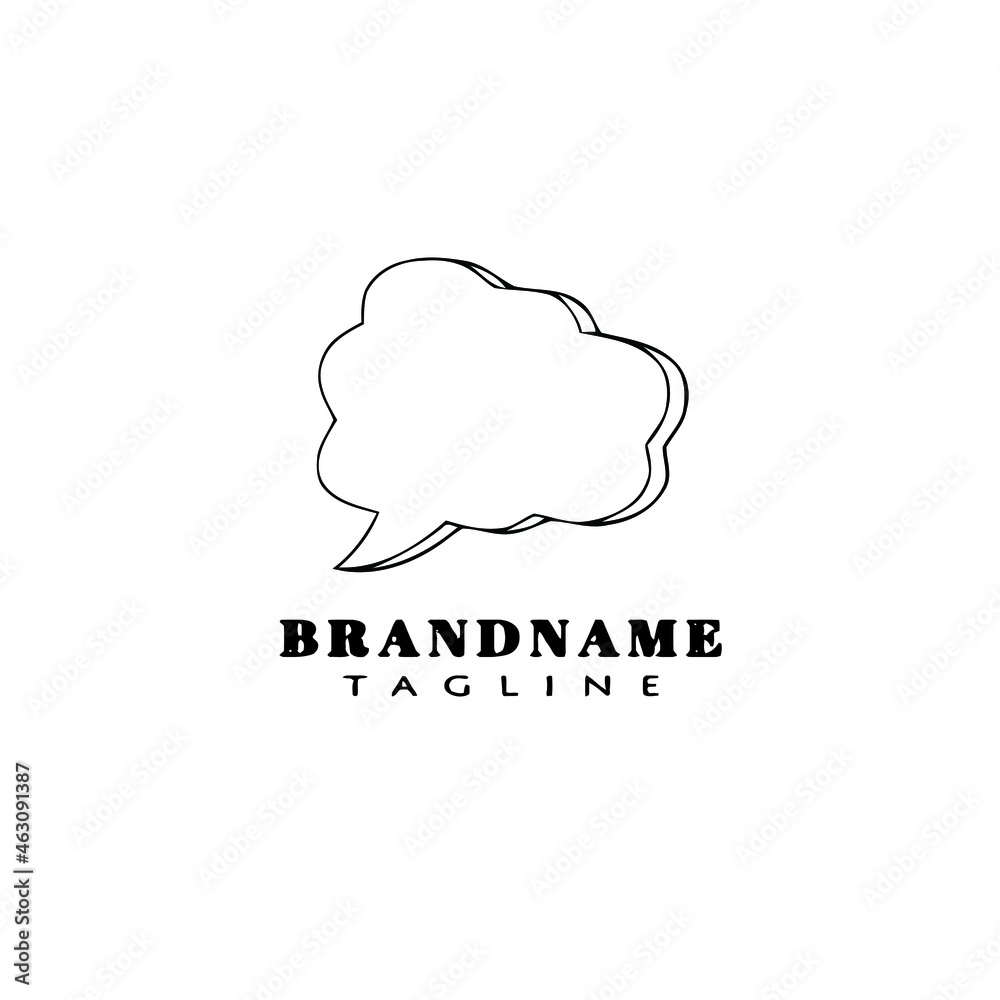 speech bubble logo concept icon template black vector illustration speech bubble logo concept icon template black vector illustration