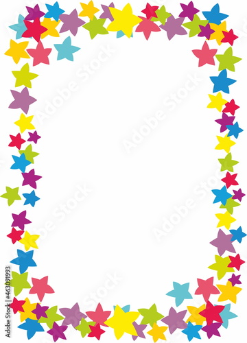 Decorative kids frame and baner with stars