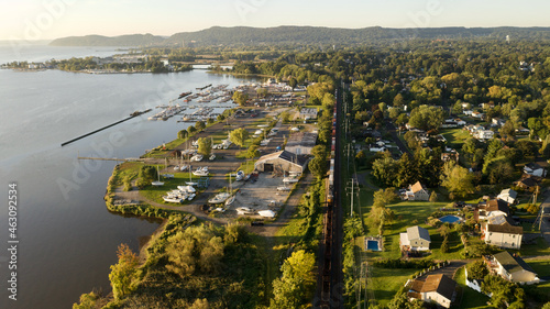 Aerial landscape shot upstate over Verplanck photo