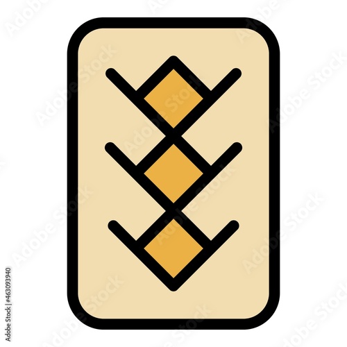 Nail buffer tool icon. Outline nail buffer tool vector icon color flat isolated
